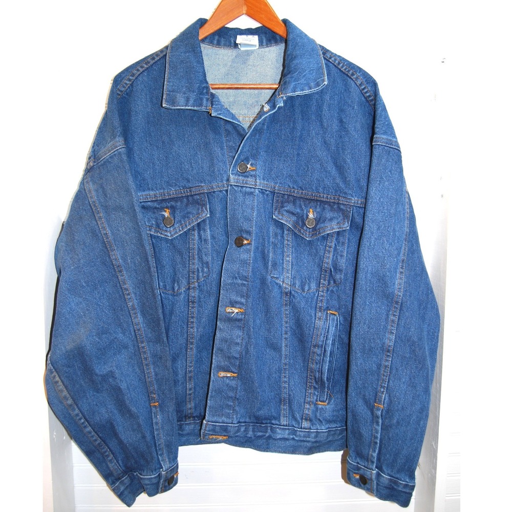 Denim Trucker jacket Men's Large (run big) Meyle HD Quality Auto Parts Union tag